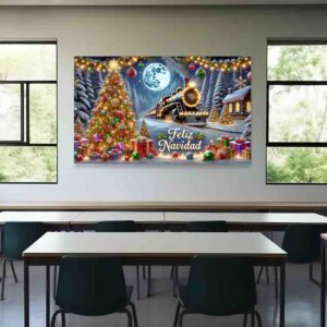 Photocall de Navidad con Tren Rumbo al Polo Norte