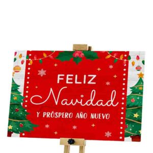 Letrero feliz navidad decoracion hogar  Navidad Dorada