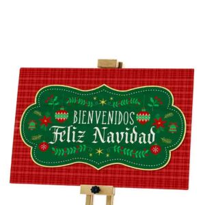 Feliz navidad letrero elegante decorativo Verde Navidad