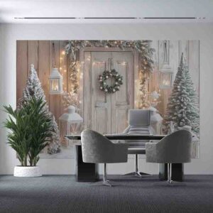 Backdrop Vintage Decoracion Nieve Rustica