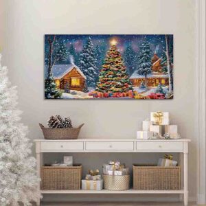Cuadro Árbol y Regalos Navidad