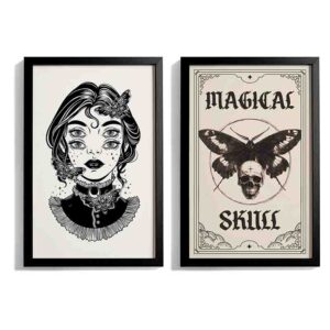 Cuadros Decoración Halloween Pack  2pzas Brujas Mágicas