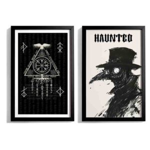 Kit 2pzas Cuadros Espeluznantes Halloween Caza de Fantasmas