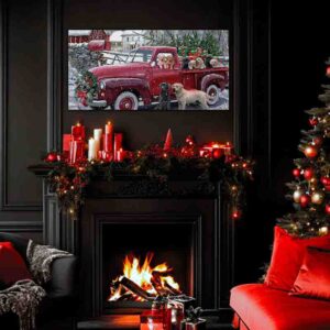 Cuadro Coche Retro de Navidad