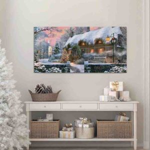 Cuadro Noche Nevosa Navideña