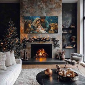 Cuadro Decorativo Sagrada Familia Navidad