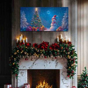 Cuadro Snowman Arte Navideño