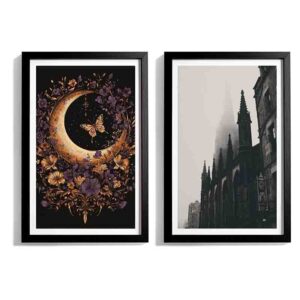 Kit Cuadros Decoración de Halloween  2pzas Torre Embrujada