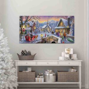 Cuadro Villa Navideña Pintoresca