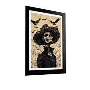 Cuadro Catrina y Cuervos