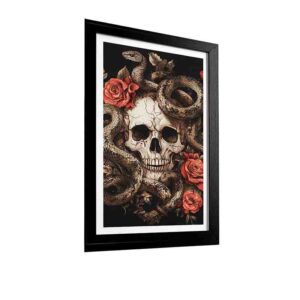 Cuadro Snake Serpiente Arte Oscuro Halloween