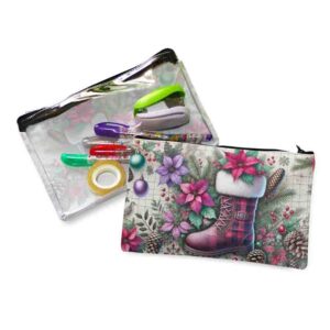 Cosmetiquera Transparente Navideña Regalos Navidad cf Bota Encantada