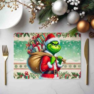 Manteles Individuales del Grinch Divertido Mod. 6