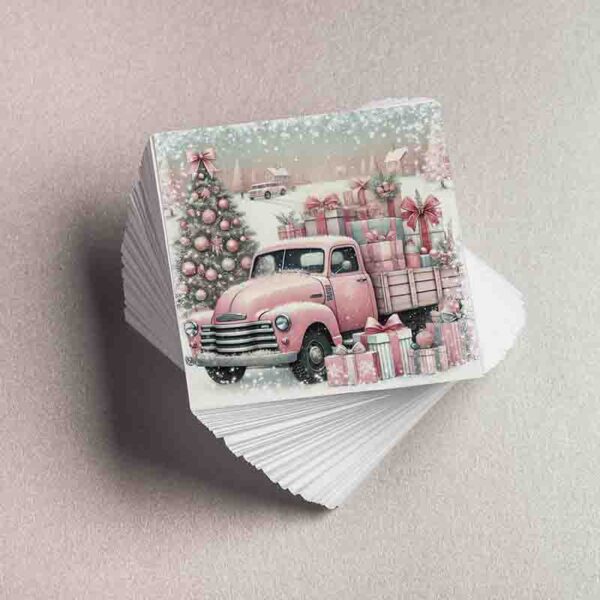 Azulejos Adhesivos Navideños Rosados para Cocina Baño - Image 5