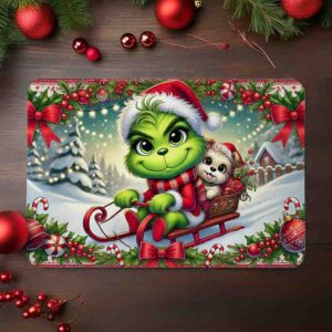 Manteles Individuales de Mesa Temáticos del Grinch Mod. Trineo