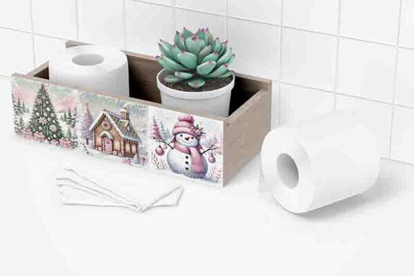 Azulejos Adhesivos Navideños Rosados para Cocina Baño - Image 9