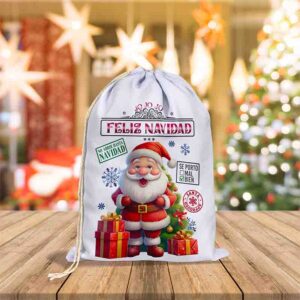 Costalitos Navideños para Dulces Sello de Santa
