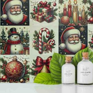 Azulejos Adhesivos Decoración Navideña Vinilos Retro Colorido