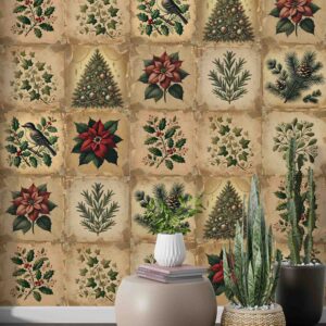 Vinilos Adhesivos Navideños Vintage Cocina Baño Botánico Sepia