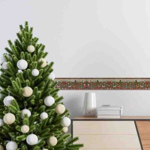 Cenefas Vintage Navideñas para Ambientes Cálidos Bosque de Regalos