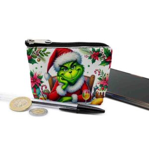 Navidad grinch monederos mujer regalos navideños MOD. Cena con Actitud