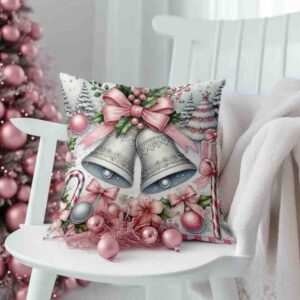 Elegantes cojines navideños rosas MOD. Dulce Campanada