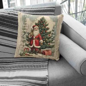 Cojines navideños estilo vintage MOD. Encuentro con Santa