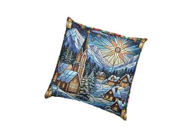 Funda navideña para cojin estilo vitral MOD. Estrella de Belén - Image 2
