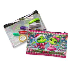 Detalles para regalar en navidad cosmetiqueras pequeñas grinch MOD. Pareja