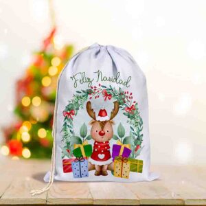 Costales de Santa Claus para Regalos Grandes Reno Mágico