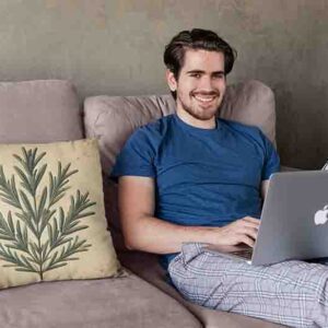 Elegantes cojines navideños estilo botánico sepia vintage MOD. Romero