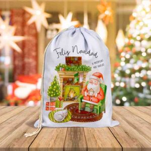 Costales de Santa Claus para Regalos Grandes Tardes de Invierno