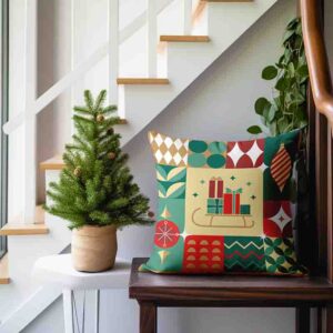 Fundas de cojin navideños estilo Nórdico minimalista MOD. Trineo de Alegría