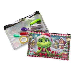 Detalles navideños lapiceras transparentes grinch sonriendo MOD. Villaquien