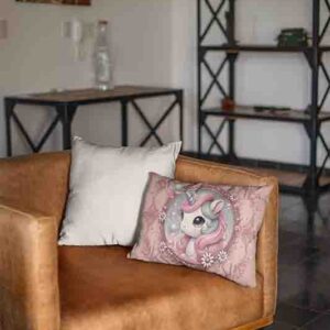 Almohadas Unicornio Funda Estilo Fantasía Chispa de Algodón
