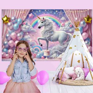 Fiesta de unicornio Backdrop Decoración Sueños de Unicornio
