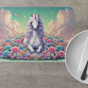 Manteles individuales temática de unicornios Jardín de Sueños