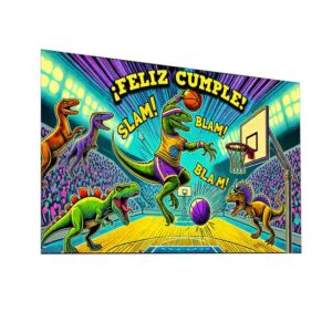 Backdrop photocall fiesta dinosaurios Mod.Dino Salto Mortal
