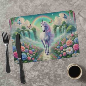 Manteles de mesa decoraciones de unicornio para niñas Portal Floral