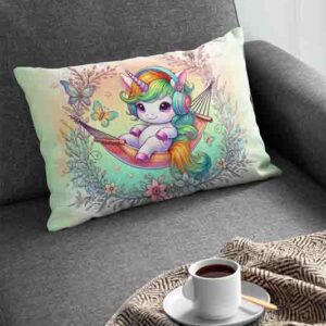 FundaS para Almohadas de Unicornio Dulce Sueño Aurora Rítmica