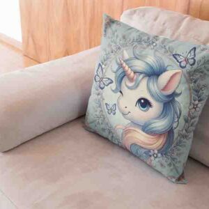 Cojines decorativos de unicornios únicos Brisa de Terciopelo