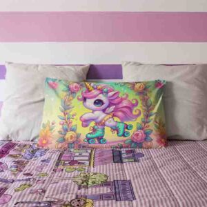 Fundas de Unicornio Almohadas para niña Brillantina Veloz