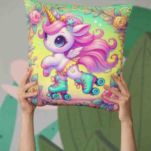 Cojines modernos unicornios  Brillantina Veloz
