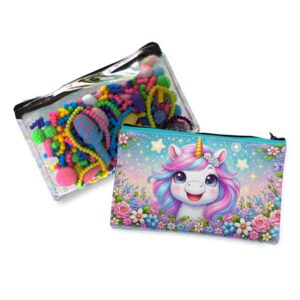 Lapicera de tela con cierre recuerdos de unicornio Sonrisa Rosa