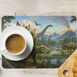 Decoración fiesta dinosaurio mantelitos para mesa Mod.Stegosaurus