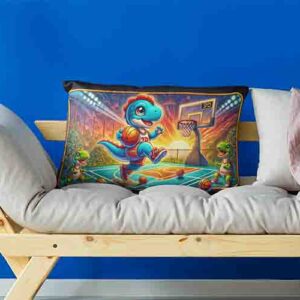 Almohada de dinosaurio funda infantil Mod.Campeón Jurásico