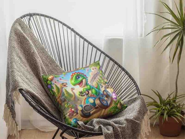 Decoración de dino bebe cojines deco Mod.CarreraSaurio
