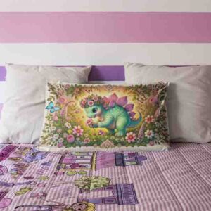 Almohada de dinosaurio funda infantil Mod.Dino Encantado