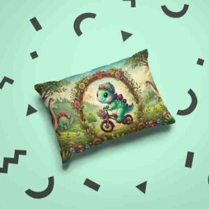 Almohada de dinosaurio funda infantil Mod.Pequeño Viajero