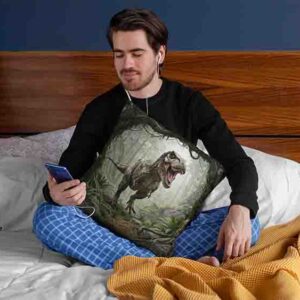 Adornos de dinosaurios infantil cojines para cama Mod.T-Rex Destructor